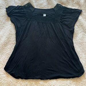 Old Navy Black flutter sleeve top